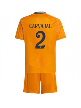 Real Madrid Daniel Carvajal #2 Auswärts Trikotsatz für Kinder 2024-25 Kurzarm (+ Kurze Hosen)